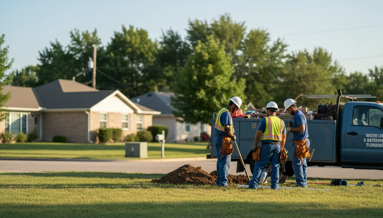 Residential water line and bathroom plumbing service in Bexar, AR